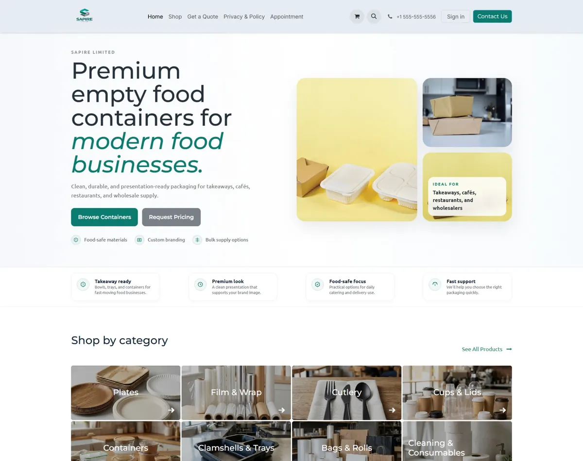 Sapire: Website project screenshot